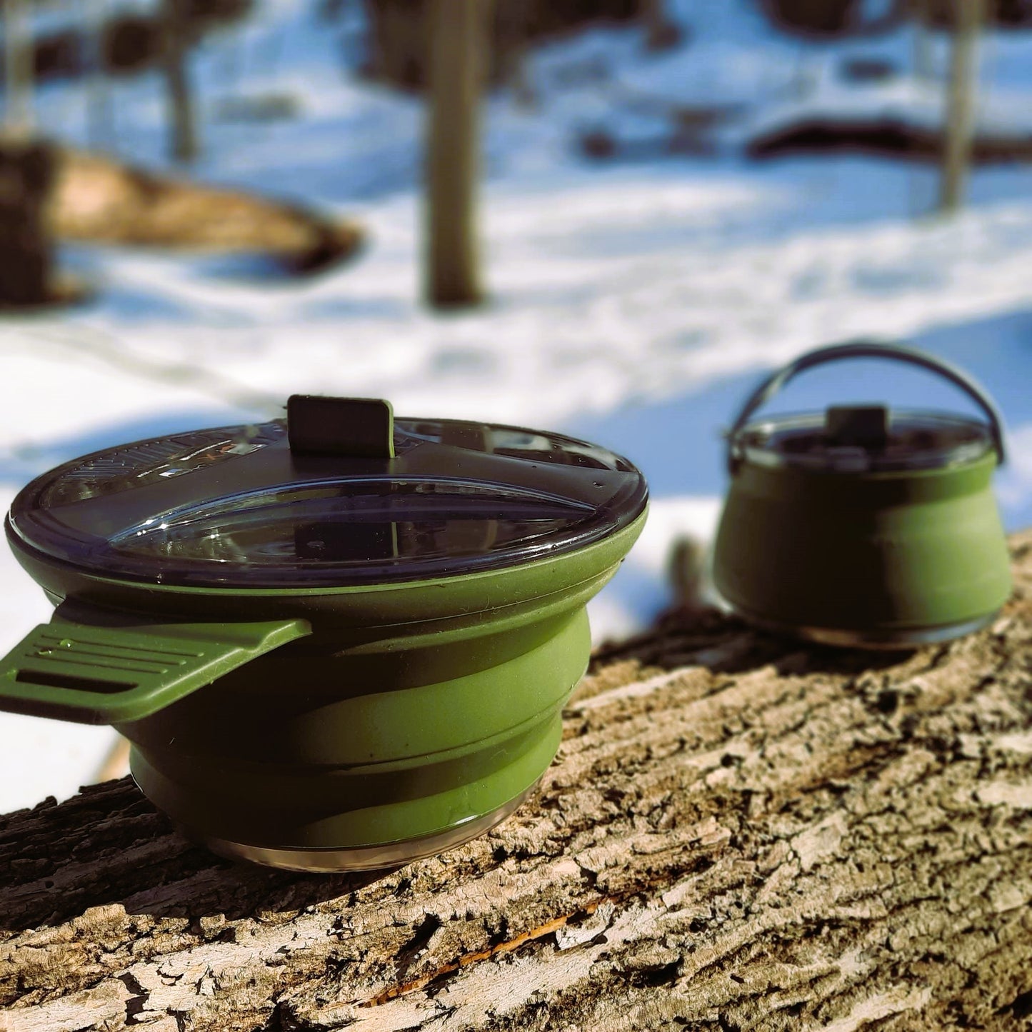 [Popote Du Campeur] POCKETPOT™-Chaudron pliable 2.5L +POCKETBOIL™-Bouilloire pliable 1.3L
